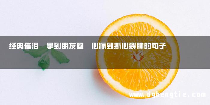 经典催泪 拿到朋友圈 心痛到撕心裂肺的句子